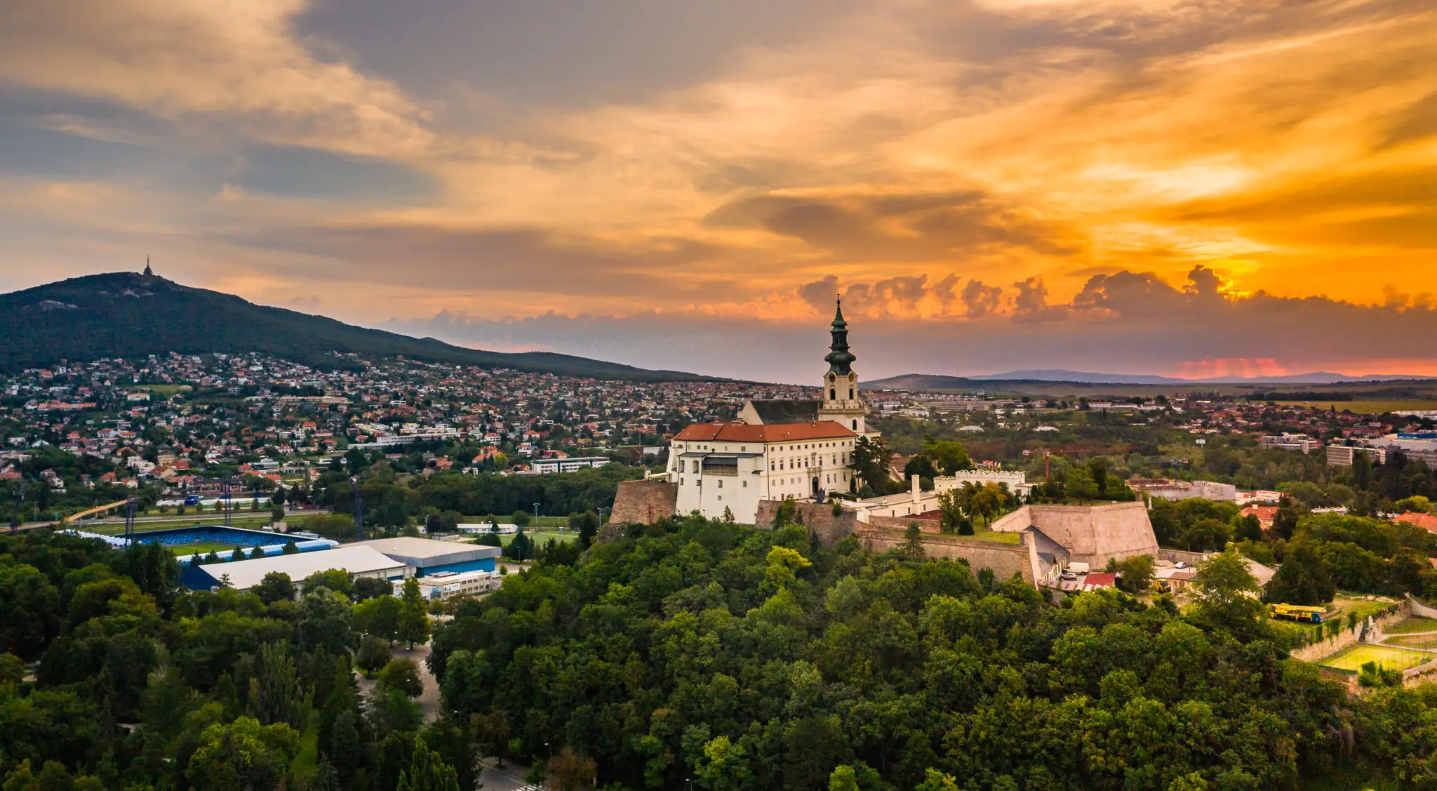 A landscape of Nitra city in Slovakia