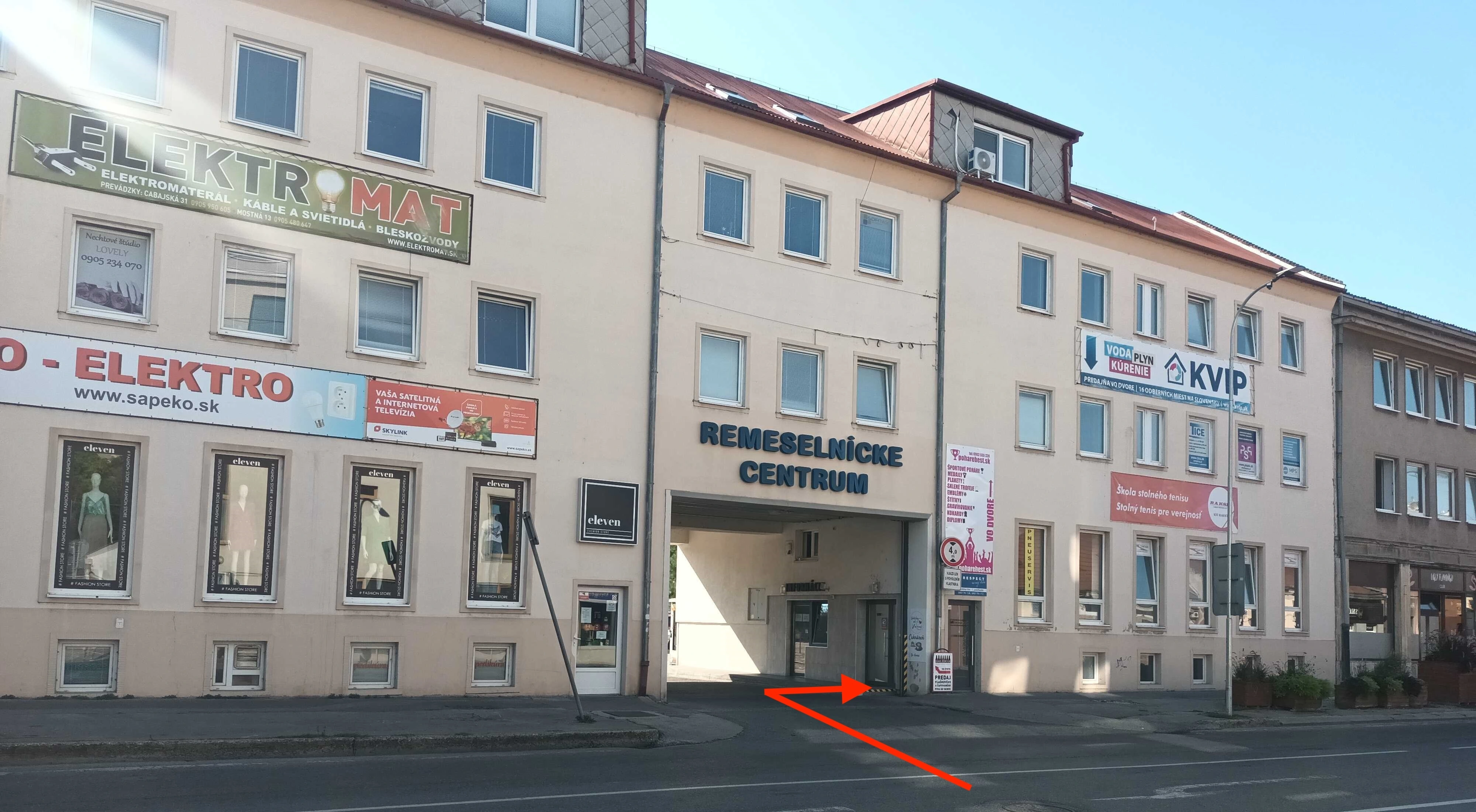 A photo of the entrance of our office at Mostná street in Nitra